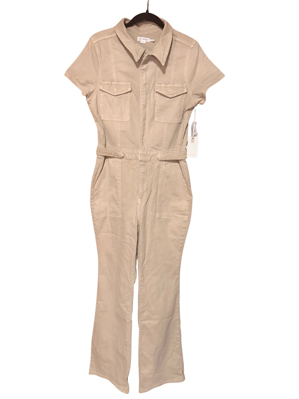NWT Good American Neutral Beige Utility Jumpsuit - Women